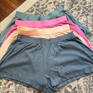 Hanes Women's sleep shorts- Gray, Pink, Peach, Green Set